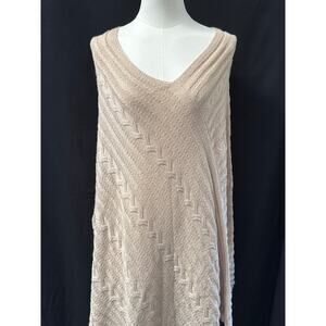 Women’s Novica Beige Textured Poncho One Size